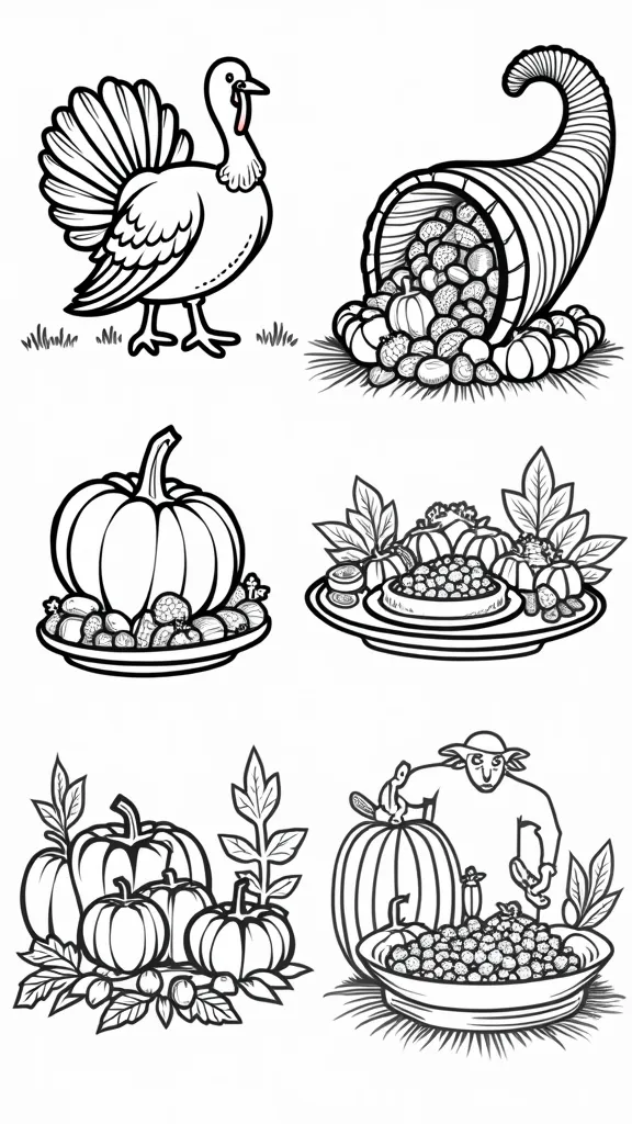 thanksgiving coloring book pages free